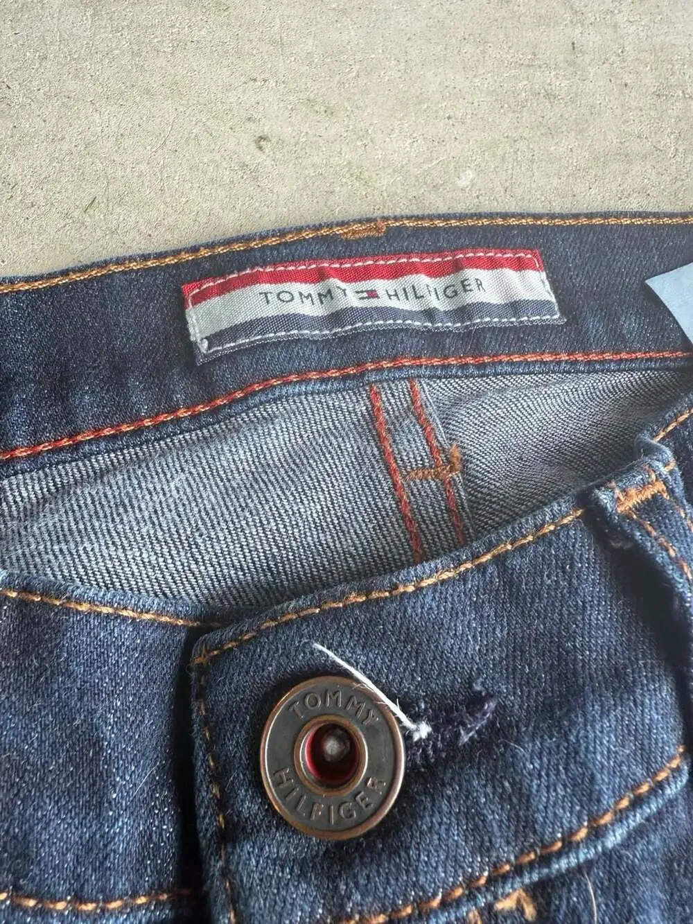 Tommy Hilfiger Men's Slim Fit Dark Wash Denim Jeans